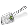 Miniatyrbild 3 av 5: Rostfritt stål sopspade, kraftig, minskar damm