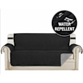 Miniatyrbild 3 av 3: Fåtöljskydd halkfri 1-sits soffskydd vadderad fåtöljskydd Relax svart