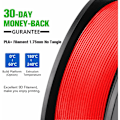 Miniatyrbild 4 av 4: Filament 1,75 mm Pla Plus 3D-skrivarfilament Dimensionell noggrannhet +/- 0,03 mm 1 kg spole (2,2 pund) 3D-skrivarfilament för 3D-skrivare Röd