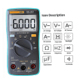 Miniatyrbild 3 av 5: Richmeters Rm101 True Rms Multifunktionell Lcd Digital Multimeter Dmm Dc Ac Spänning Ström Mätare Motstånd Diod Kapacitans Testare Mätning Autom