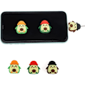 Miniatyrbilde 1 av 2: 3 stk Avokado med hatt Data/lading/lynkabelbeskytter Saver Chewers Kun kompatibel med Apple Lightning-grensesnitt (avokado med hatt-3 stk)