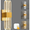 Miniatyrbillede 2 af 5: LED væglampe 12W Moderne indendørs væglampe Dæmpbar senglampe Oval akryl væglampe Dekorative lys til stue soveværelse Gang (Guld)