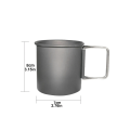 Miniatyrbild 4 av 5: 300 ml Camping Vattenkopp, Bärbar Utomhus Hopvikbar Aluminiumkopp för Camping Picknick Trekking (Vit)