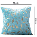 Miniatyrbillede 5 af 5: Sæt med 2 Bronzing Feather Pudebetræk Dekorative Tassel Kort Hår Pude med Lynlås Sofa Soveværelse
