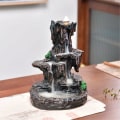 Miniatyrbillede 4 af 5: Bjerg Vandfald røgelse brænder tilbagestrømning røgelse holder, røgelse brænder røgelse brænder med 20 røgelse kegler