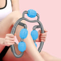 Miniatyrbillede 5 af 5: 3D skummuskelmassagerulle til muskelmassage - 360° anti-cellulite massagerulle til smukke ben, slanke ben, muskelafspænding (blå)