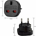 Miniatyrbillede 2 af 5: Sæt med 2 - Adapter til stik fra England til Frankrig - Adapter fra England til Frankrig - Type G til type C - Kompakt og let - Beskytter mod overspænding