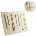 Miniatyrbild 1 av 5: 17 krokar halsband display sammet halsband display stativ örhänge smycken display (17 krokar halsband display)