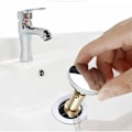 Miniatyrbild 4 av 5: TRIOM 2-delad badkarsavloppsplugg för 38 mm diameter avlopp Massivt mässingskromat badkarsavlopp med innovativ packning