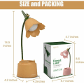 Miniatyrbillede 2 af 5: LED-bordslampe til børn, USB-genopladelig Flower Bird-bordlampe, læselampe med justerbar lys- og berøringssensor, soveværelsesdekorationslampe (pink)