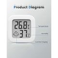 Miniatyrbillede 2 af 5: Mini digitalt indendørs hygrometer termometer - termohygrometer komfortniveauindikator