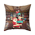 Miniatyrbild 3 av 4: Jultryckt Kuddfodral Polyester Soffa Bil Kuddeöverdrag Heminredning 4st