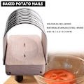 Miniatyrbild 2 av 5: Hasselback Potatis Skärare Potatis Skärverktyg Fast Tomat Lök Skärare Anti-skär Hand Rostfritt