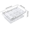 Miniatyrbild 10 av 10: 8-rutnät kylskåpsförvaringslåda matbehållare multifunktionell rymdbesparande transparent kylskåpsarrangör låda