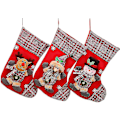 Miniatyrbild 1 av 5: 3st julstrumpa Jultomten Godis Sock Presentpåse Julgranshängande dekorpåse för jul heminredning