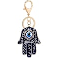 Miniatyrbillede 1 af 4: Hamsa Hånd af Fatima Nøglering Ondt Øje Nøglering med Krystal Rhinestones Harpiks Lykkelig Nazar Amulett Djævelens Øje Palm Charm Nøgleholder til Kvinder Mænd Bil