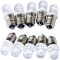 Miniatyrbillede 1 af 5: 10 stk E10 3V Spot LED Pærer Kold Hvid, 6000K
