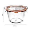 Miniatyrbild 5 av 5: 350/800ml Glasburk för matförvaring med lock Socker Te Förseglad behållare Stapelbar Hög temperaturbeständig Lufttät Kökskaffe Caniang（S）