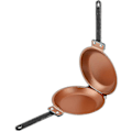 Miniatyrbild 1 av 5: Dubbelsidig bakform, dubbelsidig bakform, bakram, form, non-stick keramisk beläggning, vändbar stekpanna, bakmaskin, hushållskök