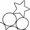 Miniatyrbild 5 av 5: Klätterväxt Metallram Inomhus Växtstativ Växtstativ Smidesjärn Klätterkrukhållare Blomsterstativ 2st (Rund Pentagram, Svart)