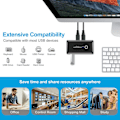 Miniatyrbild 2 av 4: 4 USB-enheter USB3.0 Adapter Switch Hub För Mus Tangentbord Skanner Skrivare