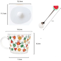 Miniatyrbillede 2 af 2: Kreativ og charmerende fersken glas simpelt drikke jordbær glas (grøn vandmelon)