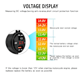 Miniatyrbild 2 av 3: 12v Billaddare Stativ Usb Snabbladdning Voltmeter Med Strömbrytare（Svart）