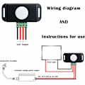 Miniatyrbild 5 av 5: LED-sensor för människokropp med induktionsinfraröd brytare