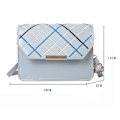 Miniatyrbild 2 av 5: Crossbody-väskor för kvinnor Läderhandväska Handväska med justerbar rem Axelväskor blå