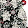 Miniatyrbild 5 av 5: Julgransprydnader i juteväv, hängande dekorationer, julstrumpor, julgranskulor, dekor för julfest (20)