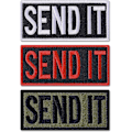 Miniatyrbillede 1 af 5: 3 Styk Send It Broderet Patch med Krog- og Løkkefastgørelse Taktisk Appliqué Uniform Patch Sjov Militær Patch til Kasketter Tasker Veste Uniform