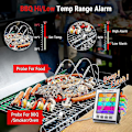 Miniatyrbild 4 av 5: Thermopro Tp17h 4 Prober 4 Färger Bakgrundsbelysning Stor Lcd-skärm Digital Kök Matlagning Rökning Ugn Kött Grill Termometer-k