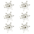 Miniatyrbild 1 av 5: 6 st/set Servettring Utsökt utförande Dekorativ Legering Jul Snöflinga Form Servett Spänne För Middagsbord (Silver)