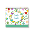 Miniatyrbillede 5 af 5: Januar 2024-juni 2025, Cactaceae Engelsk Kreativ Enkel Skrivebords Kalender 18 Måneder 365 Dage Nedtælling Månedlig Planlægning Krønike Kalender