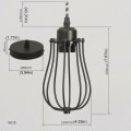 Miniatyrbillede 3 af 5: Retro vintage pendellampe pendel lys loftlampe burlampe E27 fatning til spisebord, soveværelse, cafe bar, læseværelse belysning