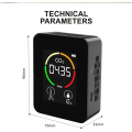 Miniatyrbillede 4 af 5: 3 i 1 kuldioxiddetektor CO2-detektor termohygrometer intelligent luftkvalitetsanalysator hushålls digital luftföroreningsmonitor - svart