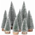 Miniatyrbild 1 av 5: 8 st. 3 storlek mini julgran falsk miniatyr gran grön mini julgran liten jul dekoration figuriner 10/15/20 Cm