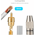 Miniatyrbillede 5 af 5: 12 stk. RCA-han-stik, RCA-lyd-videostik, RCA-terminal-lydstik, RCA-loddefri stik, RCA-stik-jackstik