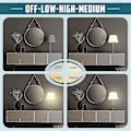 Miniatyrbild 3 av 5: Touch-lampa strömbrytare 2-pack, touch-lampa kontrollmodul för dimbara LED, glödlampor, lampströmbrytare ersättning K