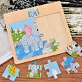 Miniatyrbild 3 av 5: Träpussel med Färgglada Dinosaurier och Zebra - Smart Leksak för Barn