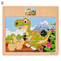 Miniatyrbild 1 av 5: Träpussel med Färgglada Dinosaurier och Zebra - Smart Leksak för Barn