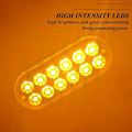 Miniatyrbillede 4 af 5: 4 stk Ultra Tynde 12LED Nødstroblinklys Amber Fare Beacon Advarsel Blinkende Universelle Lys Til Bil Køretøj Lastbil 12-24V
