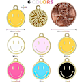 Miniatyrbilde 2 av 4: 24 stk Smiley Face Smykker Tilbehør, Fargerike Happy Face Smykker Assorterte Søte Ting Alloy Vedheng For Diy Halskjede Armbånd Ørepynt Nøkkelring M