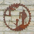 Miniatyrbild 4 av 4: Fars Dag Present Metallkonst Fiske Väggdekor - Flickor