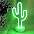 Miniatyrbild 3 av 5: Grön Kaktus Neonlampor Led Inomhus Nattbelysning Batteri & USB Ström Neon Skylt Fristående Sockel Neon Nattduksbord Lampor För Barn Barn Sovrum P
