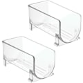 Miniatyrbild 5 av 5: Flaskställ (Set om 2) – Stapelbara flaskställ i plast för vinflaskor, läsk eller andra drycker – Modern vinflaskhållare för 1 flaska – Transparent