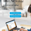 Miniatyrbild 4 av 5: M.2 Aluminium SSD-låda, Stöd för NVMe/NGFF SATA Typ-C USB3.2 Gen2 Aluminium 10G Dubbelavtal Graf