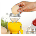 Miniatyrbild 2 av 5: Gyllene äggkastningsartefakt äggvita äggula blandningsäggdragare manuell mixer-9