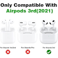 Pikkukuva 2 / 5: 2 kpl Gkv Airpods 3 -koteloa Airpod 3 (2021) -kuorelle Piirretty Hauska Hauska Kawaii Söpö Ainutlaatuinen 3D Tyttömäinen Suunnittelu Air Pods 3 3. sukupolven Silikonikotelot