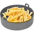 Miniatyrbild 1 av 4: Ersättning av pappersfoder, silikonformar Air Fryer-tillbehör, inget mer hårt rengöring 7,5x2,2 tum grå